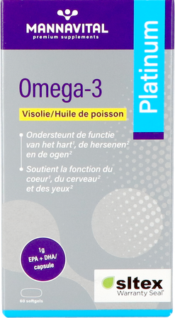 MANNAVITAL Mannavital Omega 3 Visolie Softgels 60