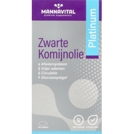 MANNAVITAL Mannavital Zwarte Komijnolie Platinum Softgels 120
