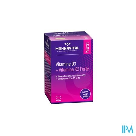 MANNAVITAL Mannavital Vitamine D3 + K2 Forte V-caps 90
