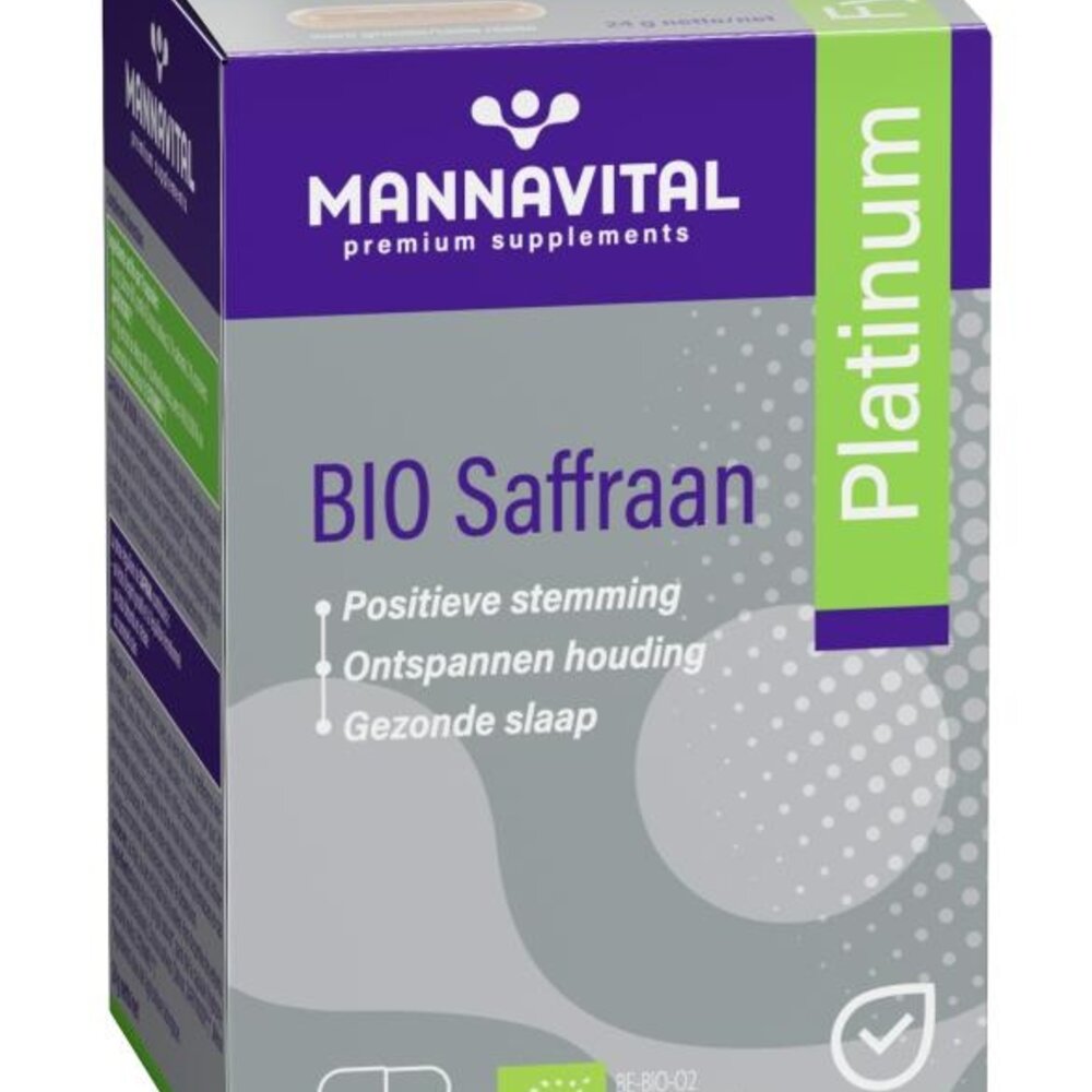MANNAVITAL Mannavital Bio Saffraan Platinum V-caps 60