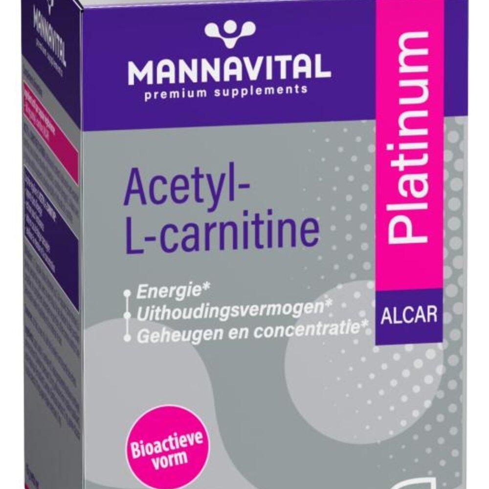 MANNAVITAL Mannavital Acetyl l-carnitine Platinum V-caps 60