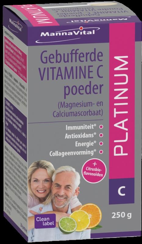MANNAVITAL Mannavital Gebufferde Vitamine C Poeder 250g