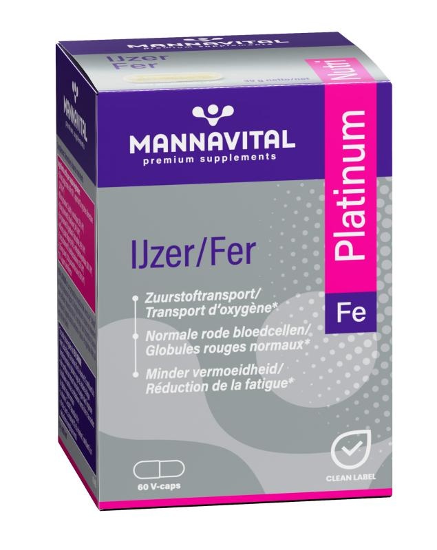 MANNAVITAL Mannavital Ijzer Platinum V-caps 60