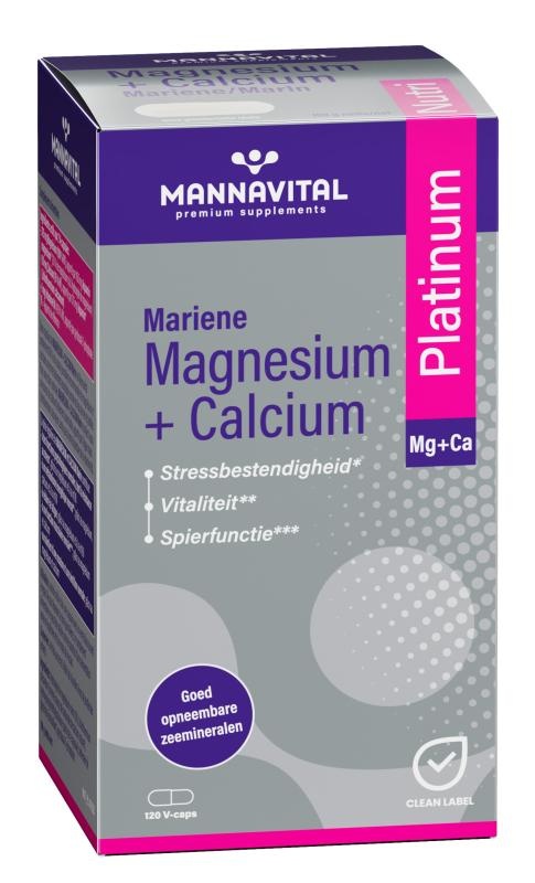 MANNAVITAL Mannavital Magnesium + Calcium Marin V-caps 120