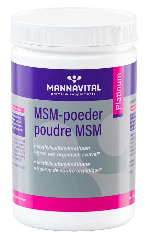 MANNAVITAL Msm Poudre Platinum 500 Gr
