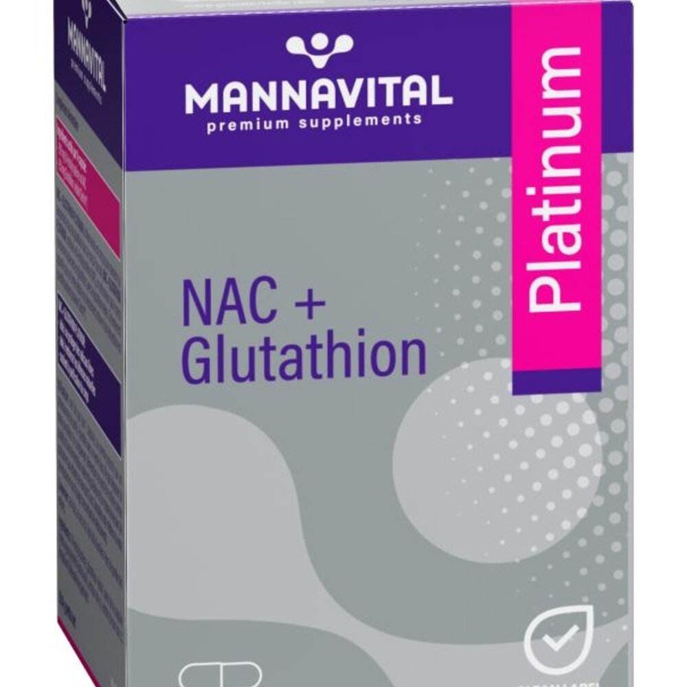 MANNAVITAL Mannavital Nac Glutathion Platinum V-caps 60
