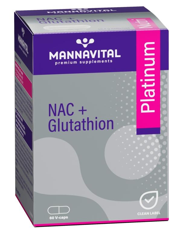 MANNAVITAL Mannavital Nac Glutathion Platinum V-caps 60