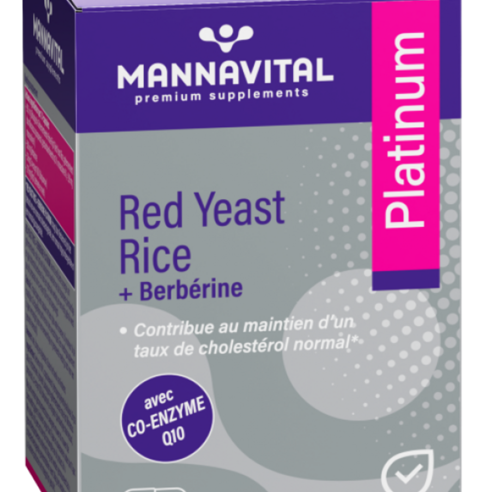 MANNAVITAL Mannavital Red Yeast Rice+berberine Plat.v-caps 60