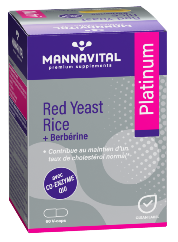 MANNAVITAL Mannavital Red Yeast Rice+berberine Plat.v-caps 60