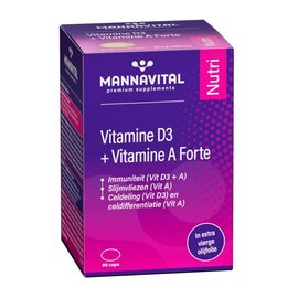 MANNAVITAL Mannavital Vitamine D3 + Vitamine A Forte Caps 90