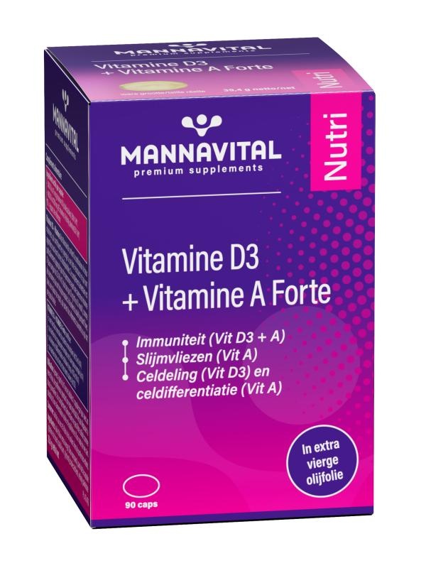 MANNAVITAL Mannavital Vitamine D3 + Vitamine A Forte Caps 90