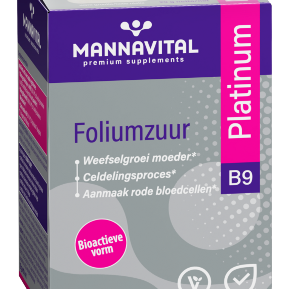 MANNAVITAL Mannavital Acide Folique Platinum V-caps 90