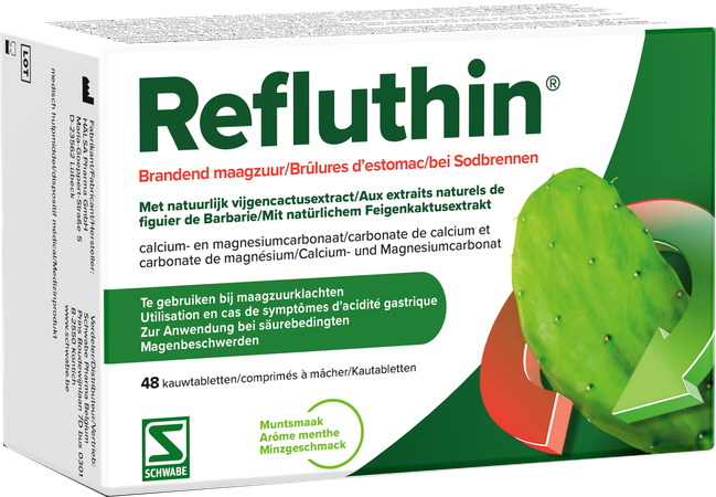 Schwabe Refluthin Munt Kauwtabl 48