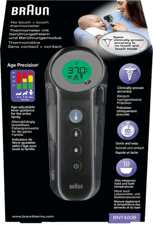 Braun Braun Thermometer Z/cont.+contact Age Precis.zwart