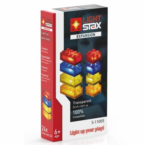 LIGHT STAX Light STAX Uitbreiding (transparant rood/oranje/geel/blauw) LIGHT STAX Light STAX Uitbreiding (transparant rood/oranje/geel/blauw)