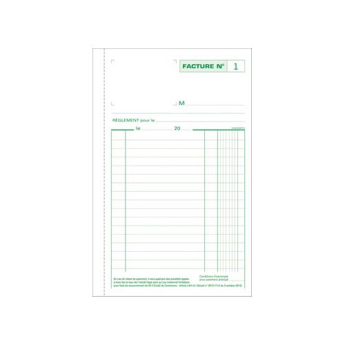 Exacompta Exacompta facturen, ft 21 x 13,5 cm, tripli, franstalig