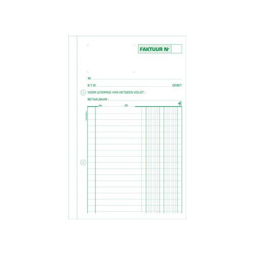 Exacompta Exacompta facturen, 21x13,5cm, tripli, Nederlandstalig