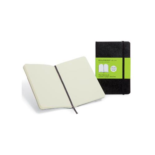 Moleskine Moleskine notitieboek 13x21cm effen soepele cover 192bl zw.