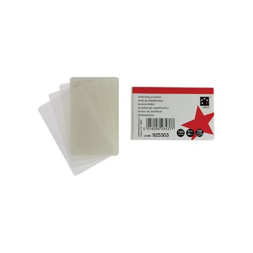 STAR lamineerhoes ft 54 x 86 mm, 100 micron (2 x 50 micron), pak van 100 stuks