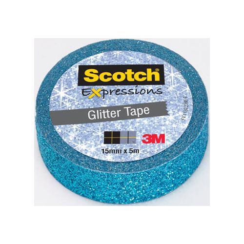 Scotch Scotch Expressions glitter tape, 15 mm x 5 m, blauw