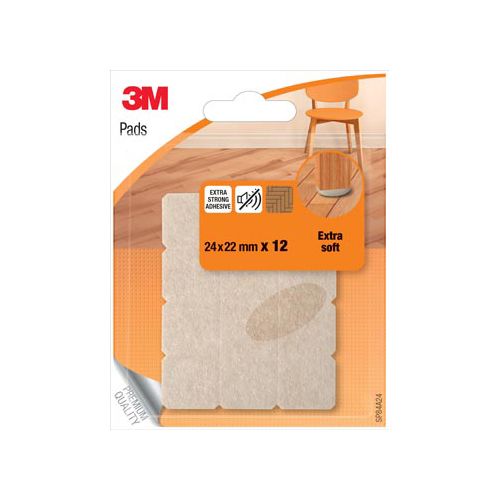 3M 3M Viltjes, Extra soft, ft 24 x 22 mm, blister van 12 stuks