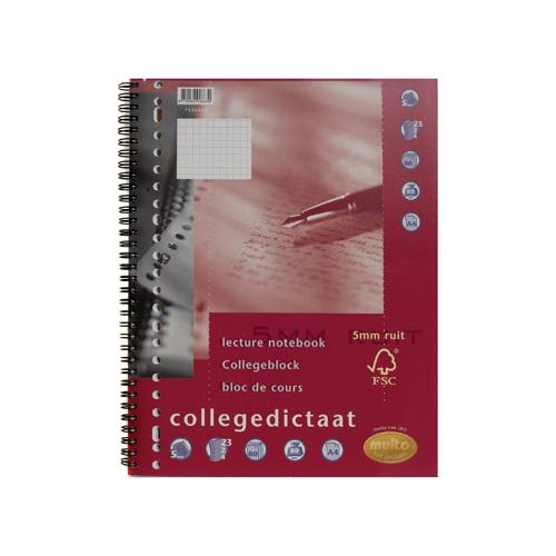 Multo Multo collegedictaat ft A4, geruit 5 mm, 23-gaats
