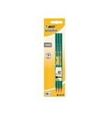 Bic Bic potlood Evolution 650, 3st + gum + slijper, op blister