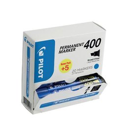 Pilot Pilot permanent marker 400, XXL doos met 15 + 5 stuks, blauw