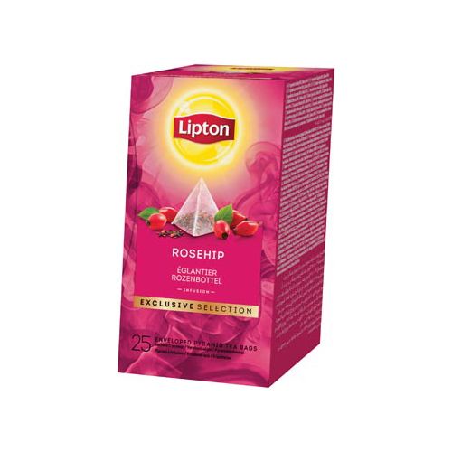 Lipton Lipton thee Exclusive Selection, Rozebottel, doos van 25 zakjes