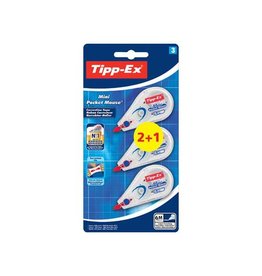 Tipp-ex Tipp-Ex correctieroller Mini Pocket Mouse, blister met 2 + 1 gratis
