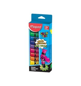 Maped Maped Color'Peps plakkaatverf, tubes van 12 ml, ophangdoos met 12 tubes in geassorteerde kleuren