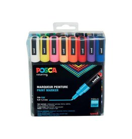 Posca Uni POSCA paintmarker PC-3M, 1,5 mm, etui van 16 stuks in geassorteerde kleuren