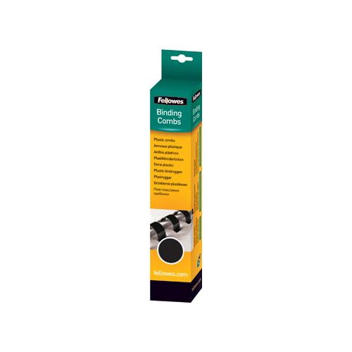 Fellowes bindruggen, pak van 25 stuks, 16 mm, zwart