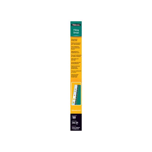 Fellowes filestrips uit plastic ft A4, pak van 100 stuks