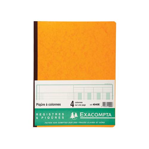 Exacompta Exacompta registers, ft 32 x 25 cm, 4 kolommen op 1 bladzijde, 31 lijnen, 80 bladzijden