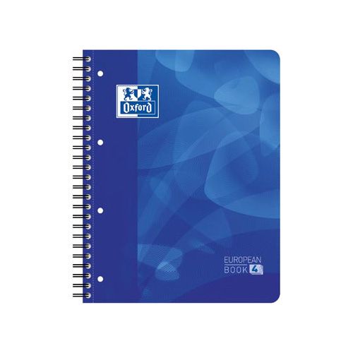 Oxford Oxford School Projectbook spiraalschrift, ft A4+, 4-gaats perforatie, gelijnd, blauw