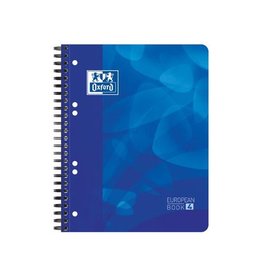 Oxford Oxford School Projectbook spiraalschrift, ft A5+, 6-gaats perforatie, gelijnd, blauw