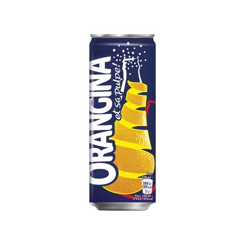 Orangina Orangina frisdrank, blikje van 33 cl, pak van 24 stuks