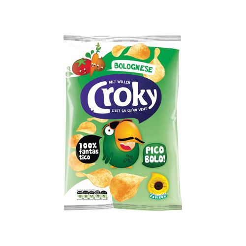 Croky Croky chips bolognese, zakje van 100 g — levering per 12
