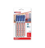 Edding Edding permanent marker 3000, blauw, blister met 4st