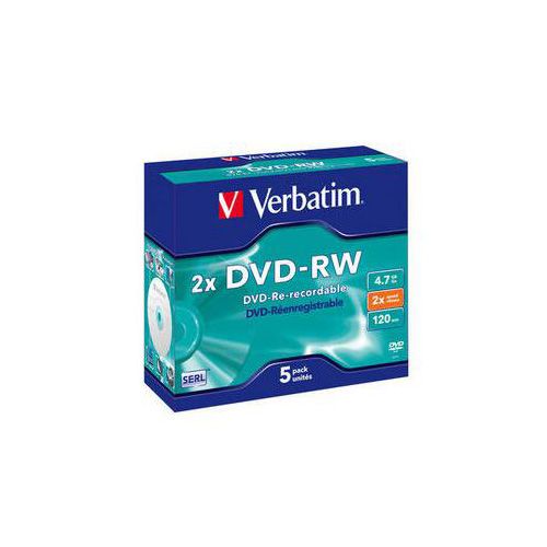 DVD-RW Verbatim 2Xspeed Jewelcase (5)