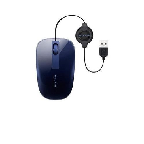 Belkin MouseBelkinComfortRetractable bk/blue