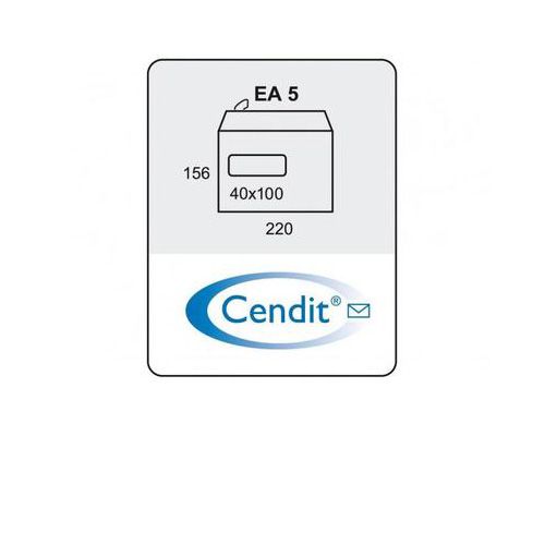 Cendit Dienstenvelop EA5 venster(500)