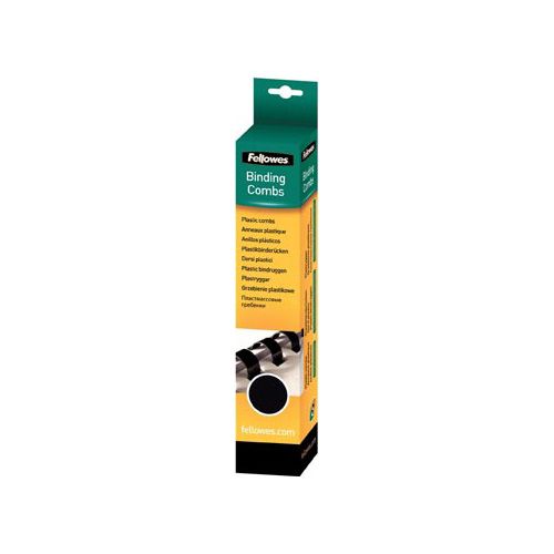 Fellowes bindruggen, pak van 25 stuks, 10 mm, zwart