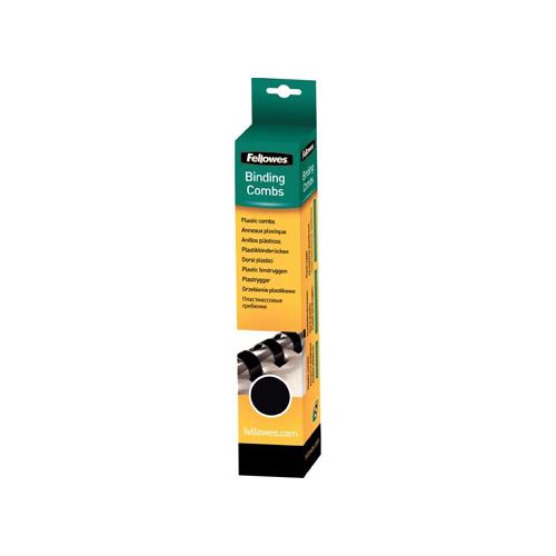 Fellowes Fellowes bindruggen, pak van 25 stuks, 12 mm, zwart