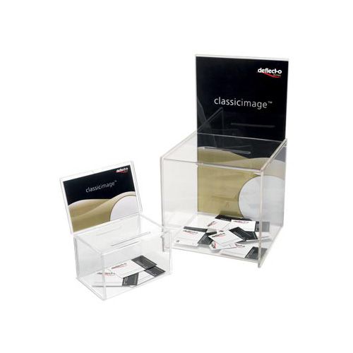 Deflecto Deflecto ideeënbus met folderhouder, ft 20,5 x 13,5 x 16,5 cm