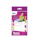 Avery Avery Family gelamineerde etiketten, etui met 24 etiketten, geassorteerde formaten en fluo kleuren