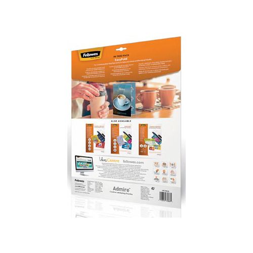 Fellowes Fellowes lamineerhoes Admire Easyfold Enhance80 ft A3, 160 micron (2 x 80 micron), pak van 25 stuks
