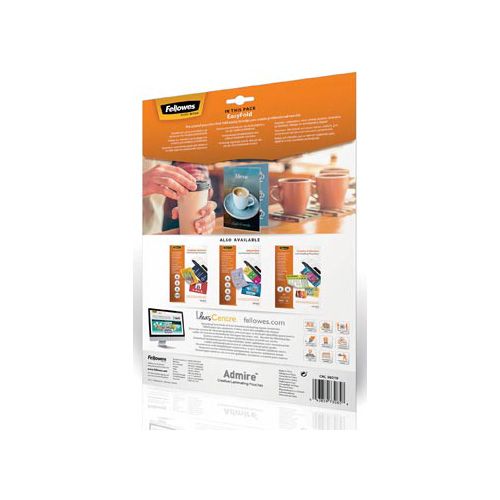 Fellowes Fellowes lamineerhoes Admire Easyfold Enhance80 ft A4, 160 micron (2 x 80 micron), pak van 25 stuks