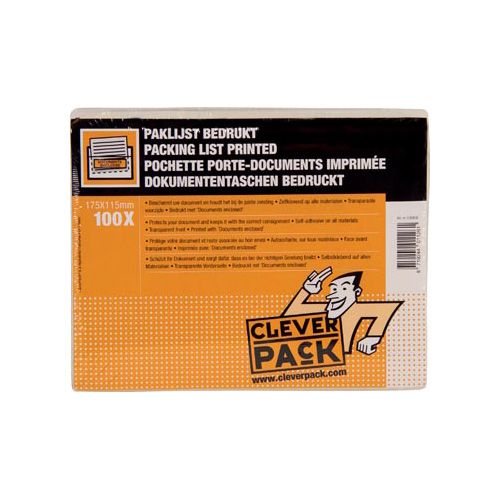 Cleverpack Cleverpack documenthouder Documents Enclosed, ft 175 x 115 mm, pak van 100 stuks